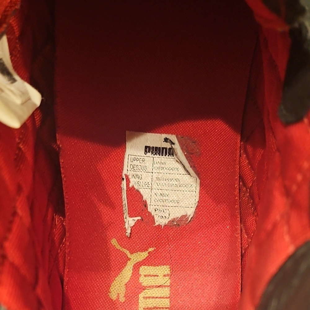 Puma Black and Gold High-Top Sneakers - Picture 4 of 9